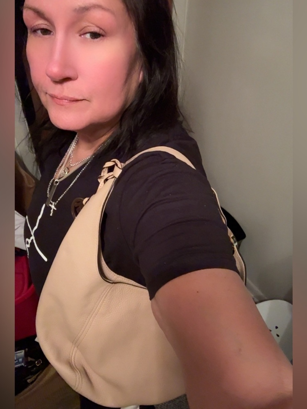 Michael Kors Fulton Large Hobo Shoulder Bag Pebble Leather MK Purse - Picture 12 of 13
